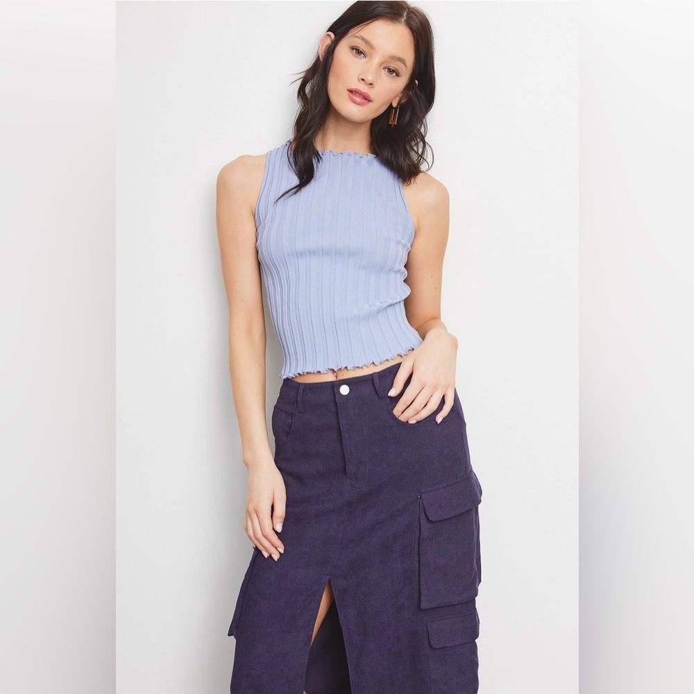 Ribbed Knit Sleeveless Top BNWT